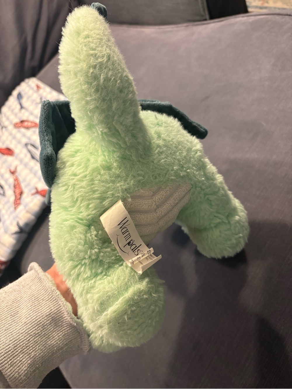 Plush Green Dragon Soft Toy for Kids - Picture 2 of 3